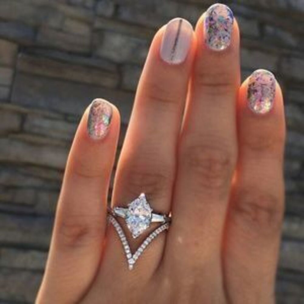 NEW 925 Sterling Silver Marquis Diamond Ring